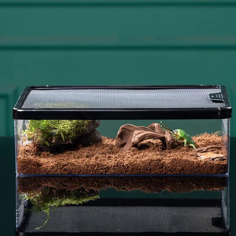 Transparent Reptile Pet Breeding Box Crawling Pet Feeding Box Lizard Silkworm Scorpion Beetle Insect Box Pet House Acrylic Cage