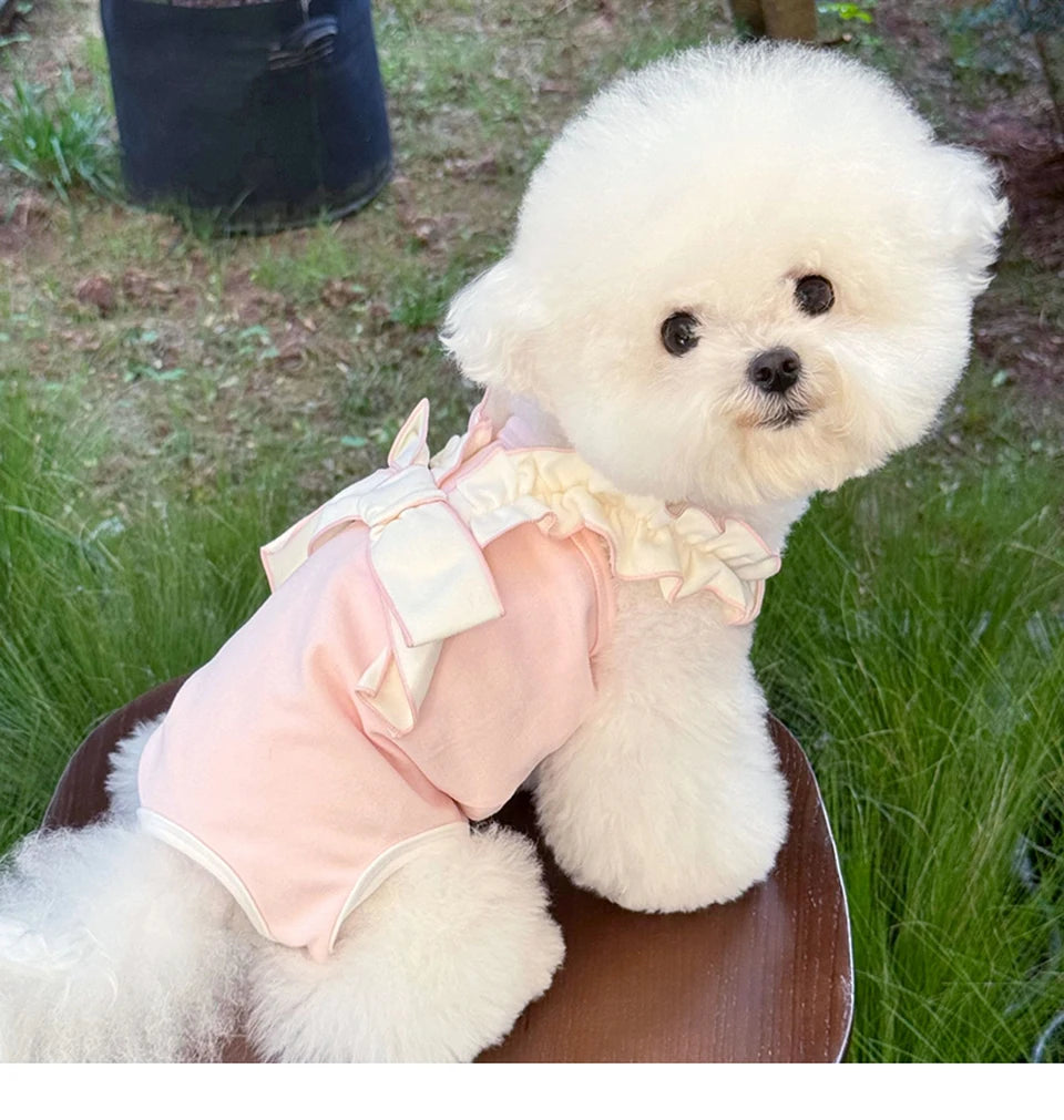 Teddy Four-Legged Neuter Suit Pet Autumn Vest Puppy Belly Protection Sleepwear Solid Color Dog Clothes