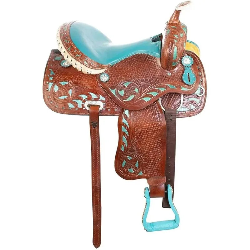 High-quality Western Leather Saddle, comfortable and suitable for long riding, hand-designed
