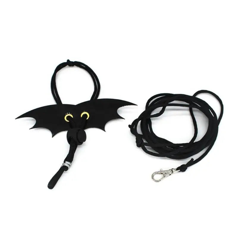Pet Iguana Adjustable Wing Style Harness Climbing Rope Belt Small Lizard Reptile Imitation Leather Traction Leash