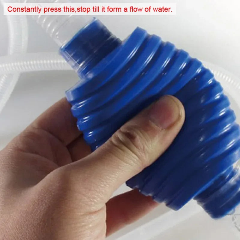 Aquarium Siphon Fish Tank Syphon Vacuum Cleaner Pump Semi-automatic Water Change Changer Gravel Water Filter Aquarium Tools 1.4mm
