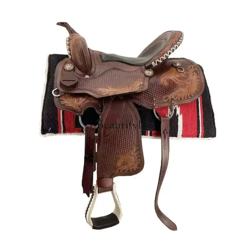 Western Saddle Essence Riding Supplies Pure Cowhide Knight Full Set of Equipment