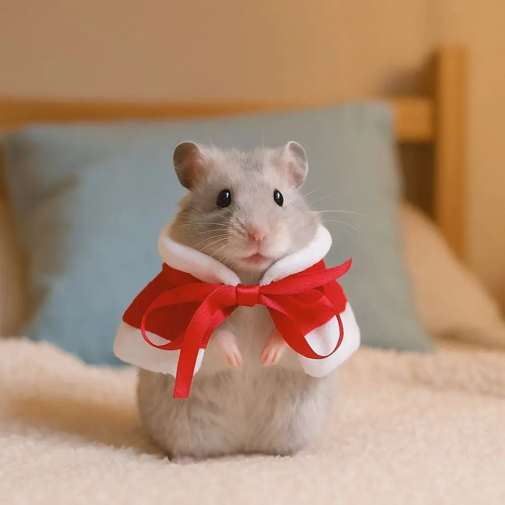 Warm Bird Cloak Festive Comfortable Pet Hamster Outfits Adjustable Windproof Parrot Outerwear for Guinea Pigs Rabbit Parrot