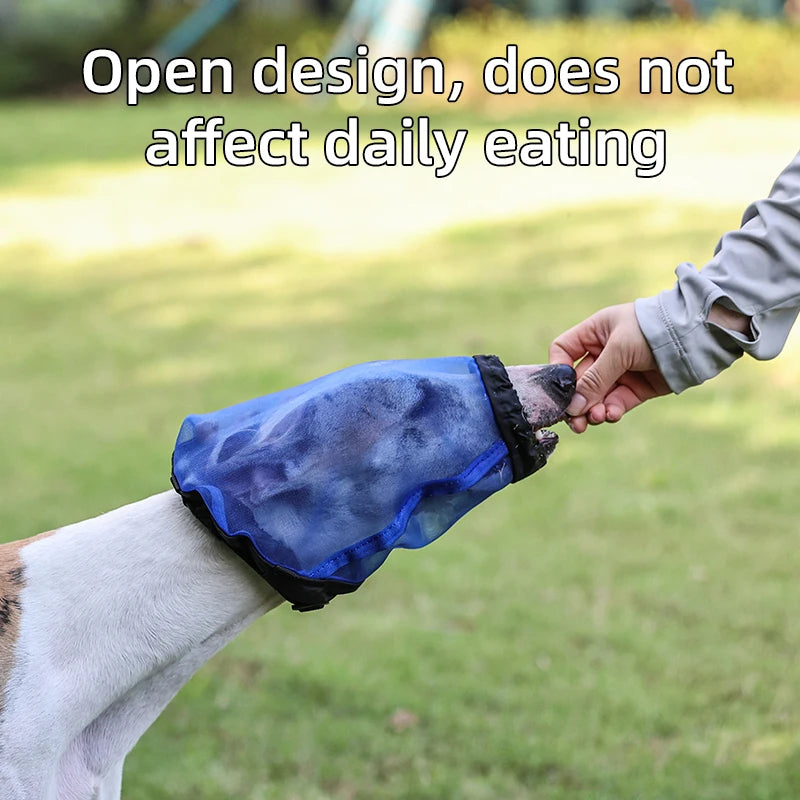 Anti-Mosquito Dog Muzzle Adjustable Breathable Bite-Resistant Pet Mask Outdoor Walking Training Comfortable Durable Safe Play