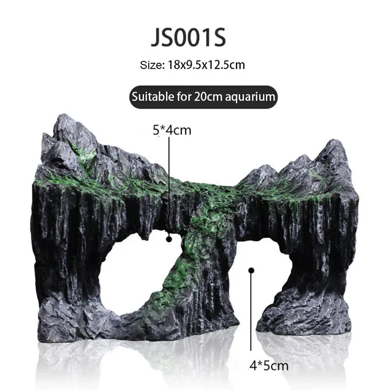 Resin Creative Aquarium Decoration Fish Tank  Simulated Rock Mountain Ornament Aquarium Rocks for Aquarium Decor