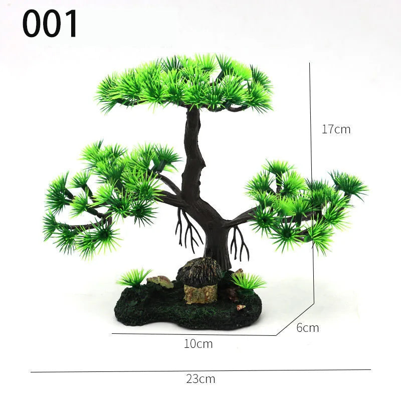 Aquarium Ornaments Simulation Plants Fish Tank Landscaping Decorations Plastic Water Plants Flowers Trees  Accessories