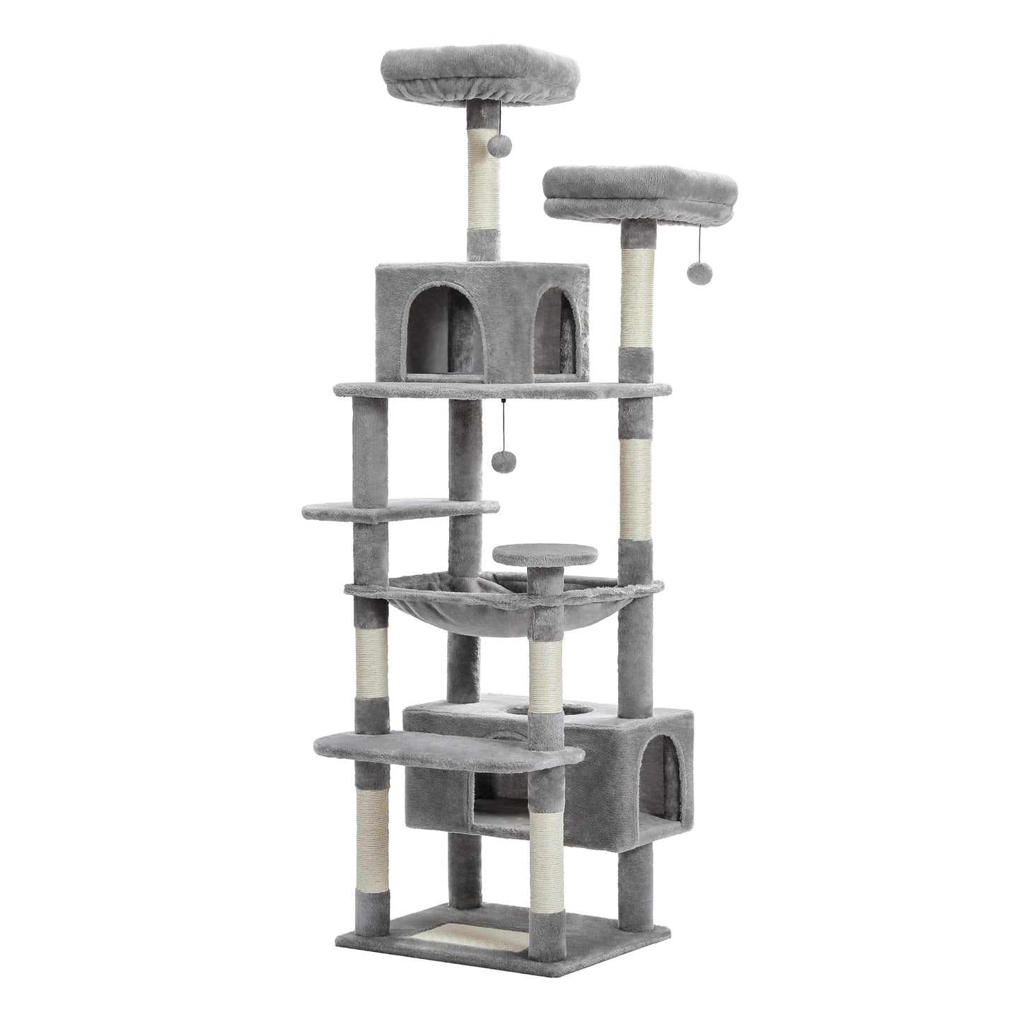 Large Cat Tree Tall Cat Tower for Indoor Cats Multi-Level Plush Cat Condo with Scratching Posts Scratching  Posts  Perches Caves
