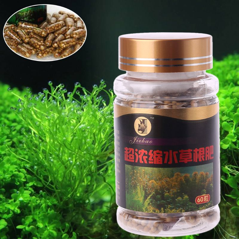60 Pieces Root Freshwater Aquarium Aquatic Plant Fertilizer 60 Capsules Mixed Nourishing for Water Plant