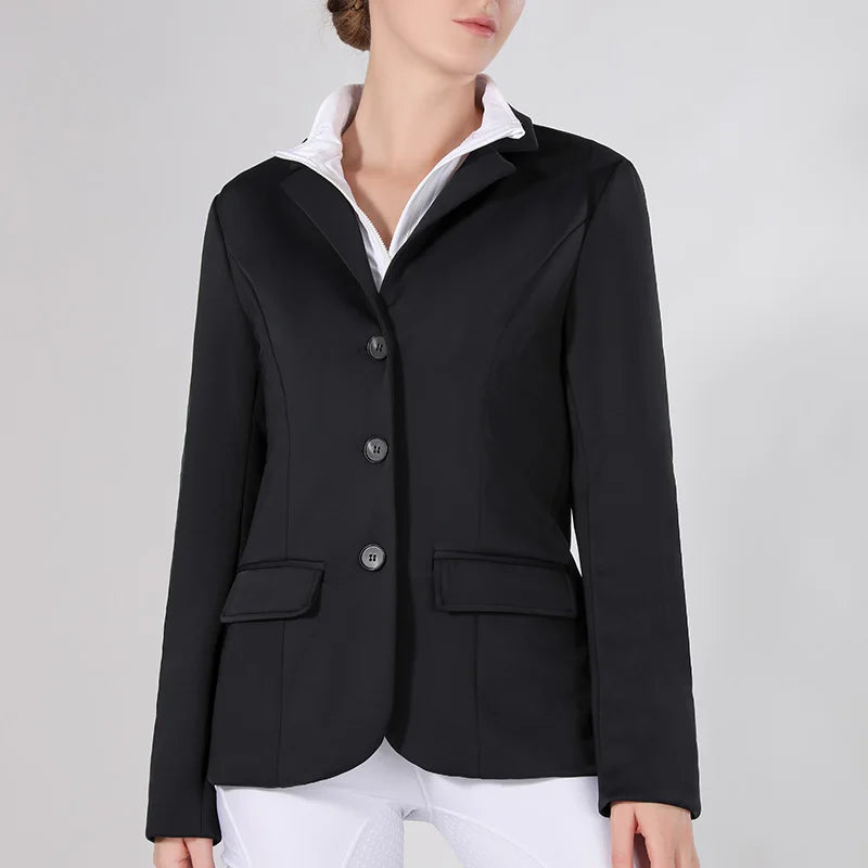MXLLINA Spring Autumn Equestrian Jacket Women's Sports Coats Horse Riding Competition Soft Top Equestrian Western-Style Clothes