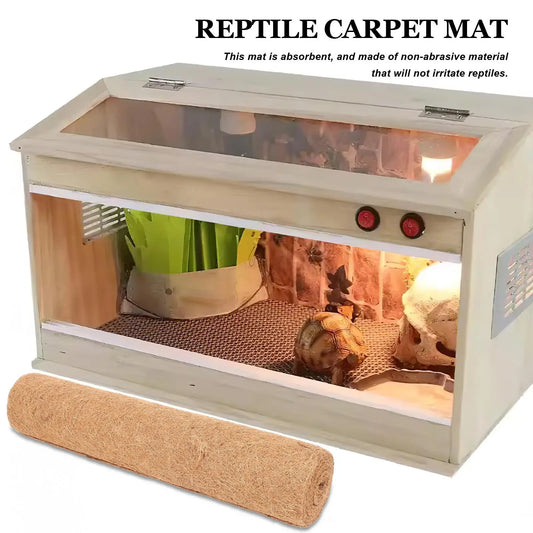 Coconut Fiber Mat Reptile Pet Carpet Tortoise Insect Carpet Mat Bedding Substrate Pad Durable Easy Clean Natural