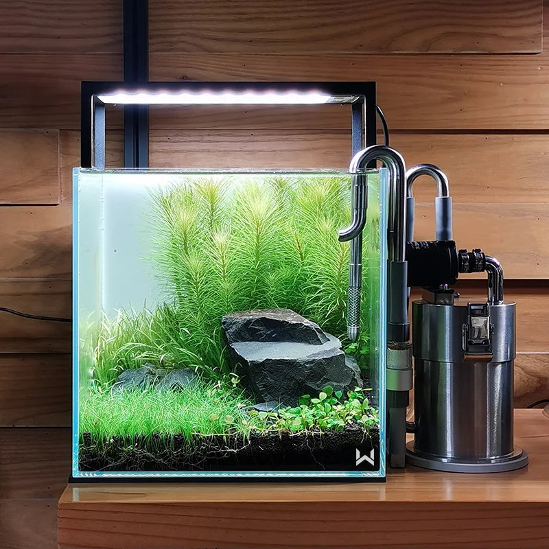 304 Stainless Steel Filter Barrel with Water Pump for Plant Aquarium Fish Tank