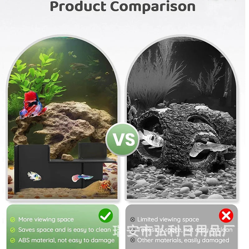 Fish Shrimp Hides Cave Aquarium Tunnel Underground Corner Shelter Aquarium Fish Tank Decoration Fish Shrimp Concealed Room
