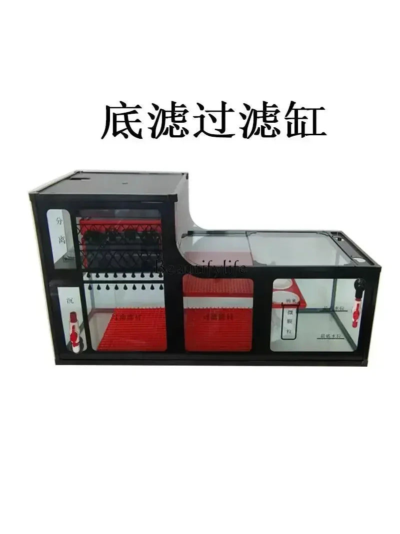 Fish tank bottom filter filter box sedimentation bin bottom tank filter large and medium sized