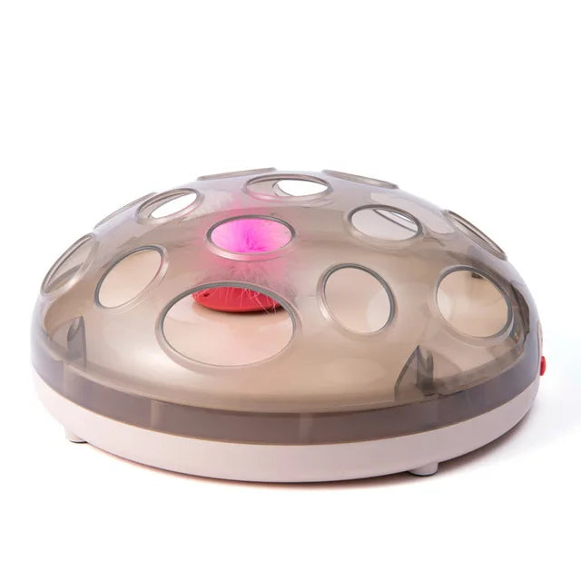 Electric Cat Toy Turntable Pet Interactive Kitten Catches Mouse Plush Toys Play Board Funny Cat Supplies Cats Scratching Board