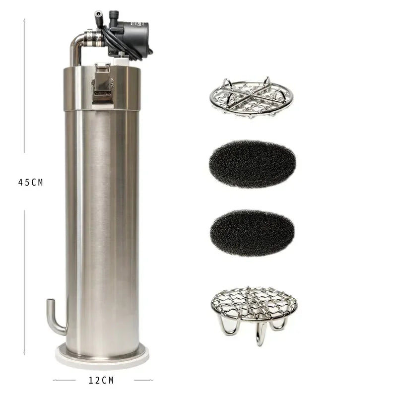 Aquarium Stainless Steel External Pro Canister Filters with Pump ADA Style Fish Tank Filter Bucket Barrel Aquarium filter Fish tank filter