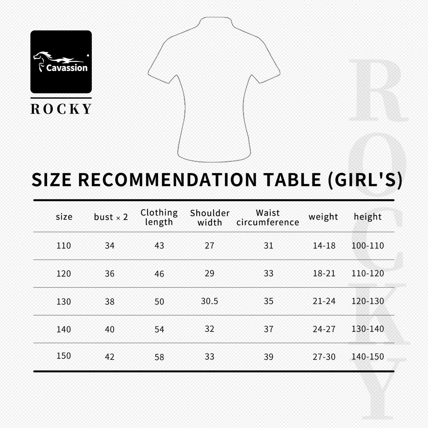 Kids horse riding T shirt white color competition equestrian children short sleeve coat girl rider equestrian equipment