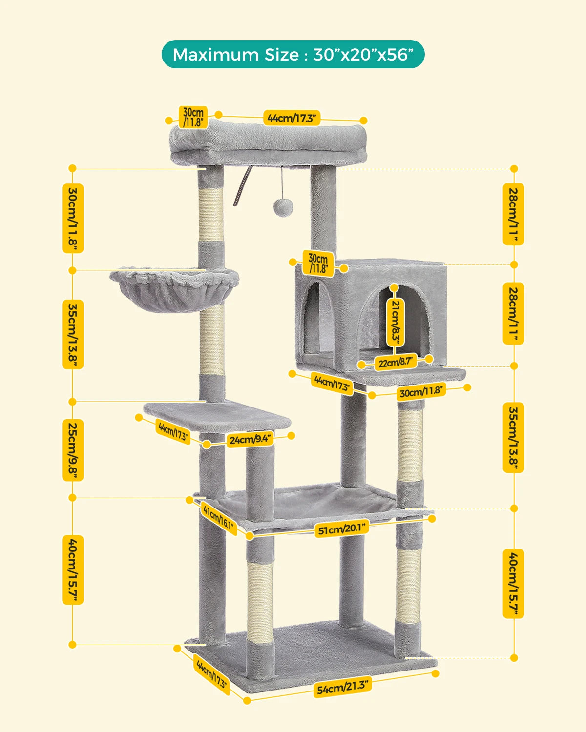 Multi-Level Cat Tree Tower Climb Furniture Scratching Post for Indoor House Pet Supplies  Cozy Condo Toy Cozy Condo