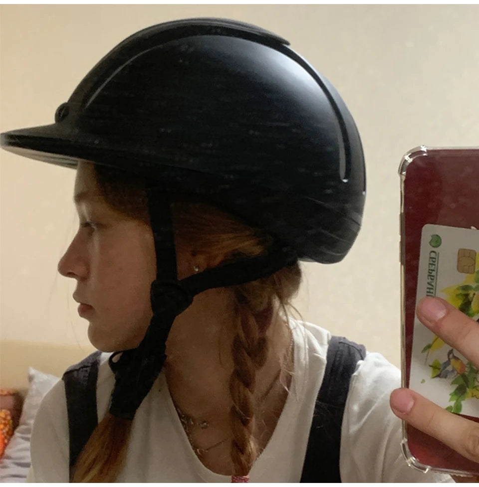 LOCLE Women Men Half Cover Sport Protective Anti Impact Cap Equestrian Helmet Adult Horse Riding Guard Hat Horse Equipment