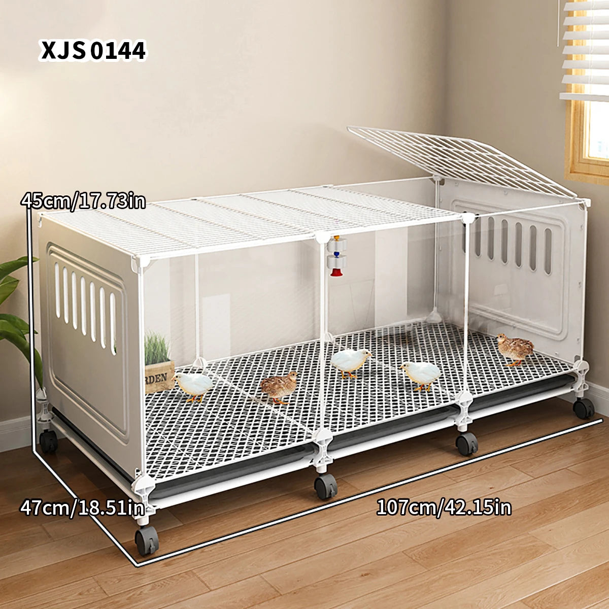 Chicken Cage Household Large Breeding Cage Chicken Coop Automatic Cleaning Duck Cage Wire Mesh Balcony Outdoor Poultry Cage
