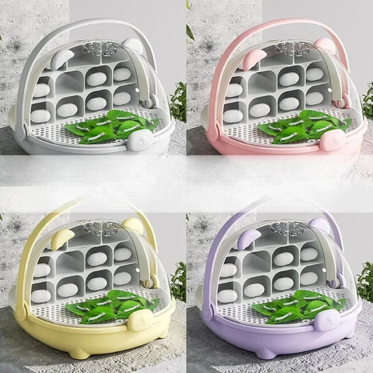 Solid Color Silkworm Raising Set Silkworm Canteen Space Capsule Insect Breeding Box Special Breeding Barn Silkworm Breeding Box