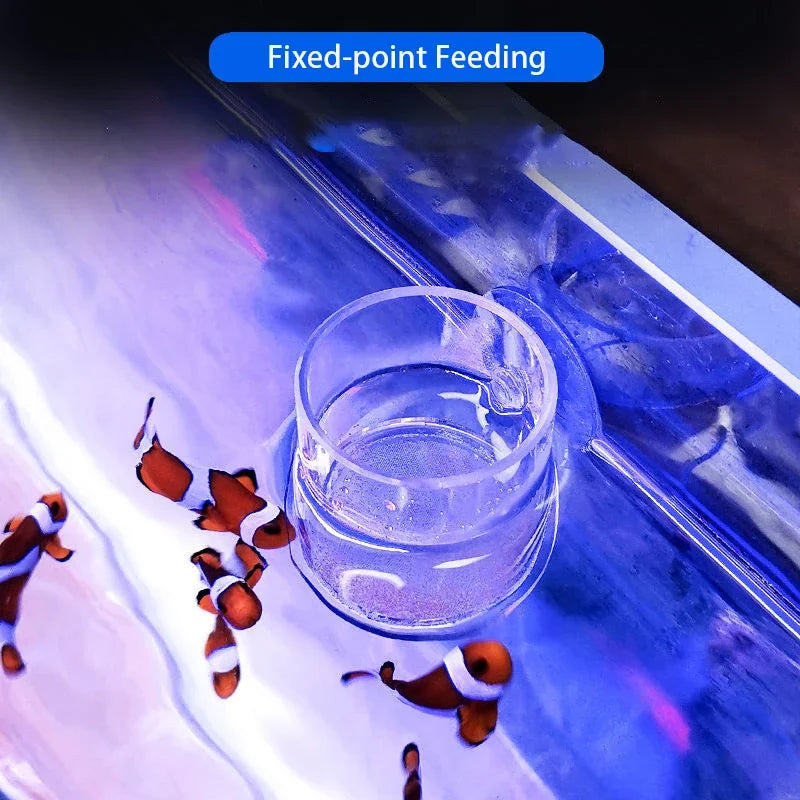 Clear Acrylic Aquarium Fish Feeder Anti-drift Shrimp Egg Fish Food Feeding Ring Betta Fish Tank Feeding Cup Aquarium Accessories