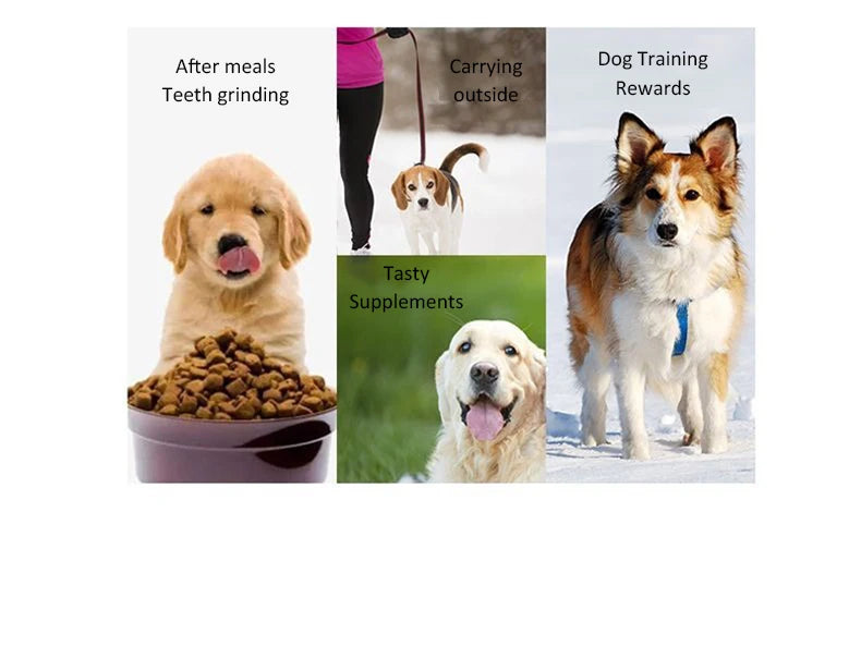 Dog Snacks Teething Stick 120g Mixed Flavor Tooth Cleaning Bone Easy To Carry Adult Dogs Puppy Training Reward Pet Snacks Food