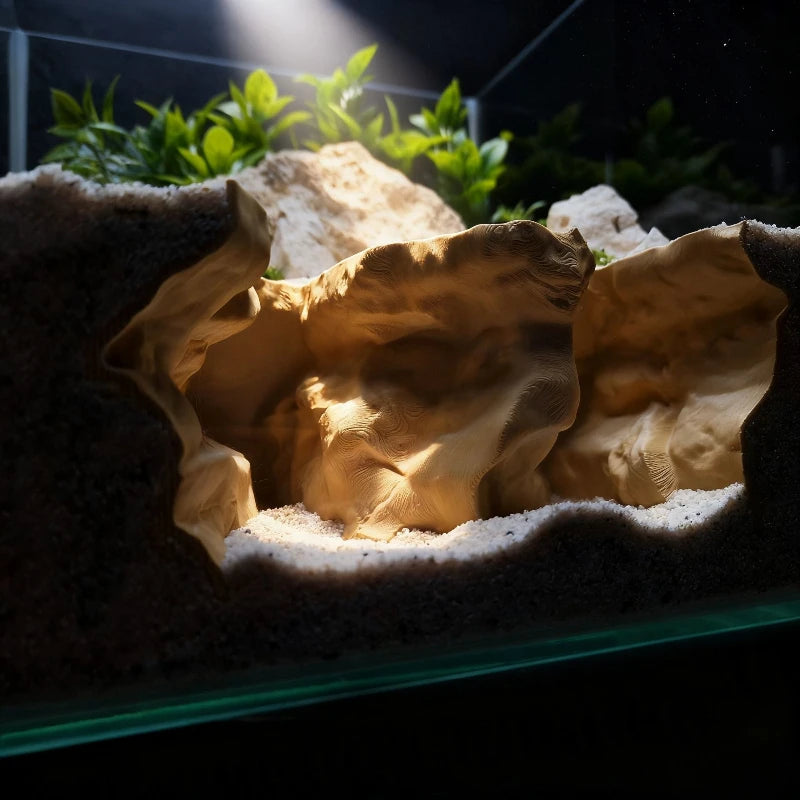 Hiding House for Fish, Shrimp and Reptiles, Landscaping Ornament,3D-Printed Aquarium Decoration, Fish & Aquatic Pet Supplies, Reptile Supplies