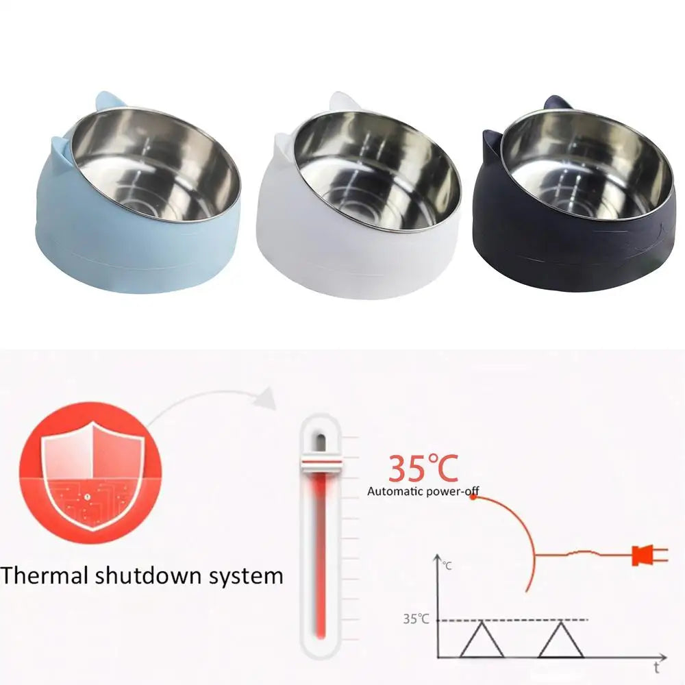 Heat Pet Bowl Food Winter  Cage Bowl Constant Temperature Heating Thermostat Dog Basin Cat Electric Bowl