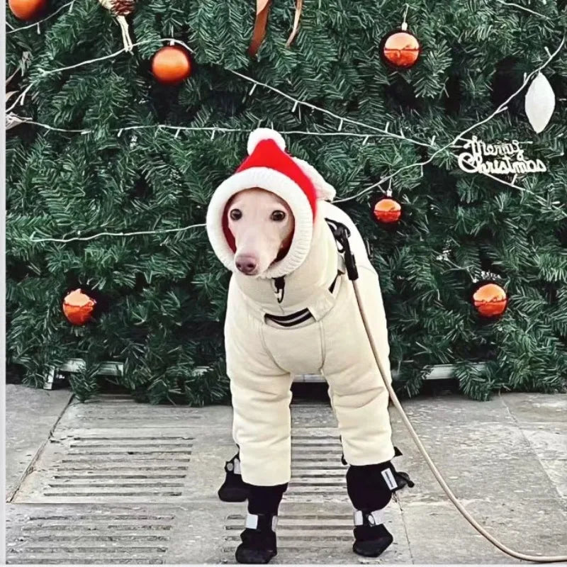 Autumn Winter Thicken Pet Dogs Clothing Handsome Medium Large Dogs Jackets Coats Outdoor Labrador Retriever Soft Warm Clothes