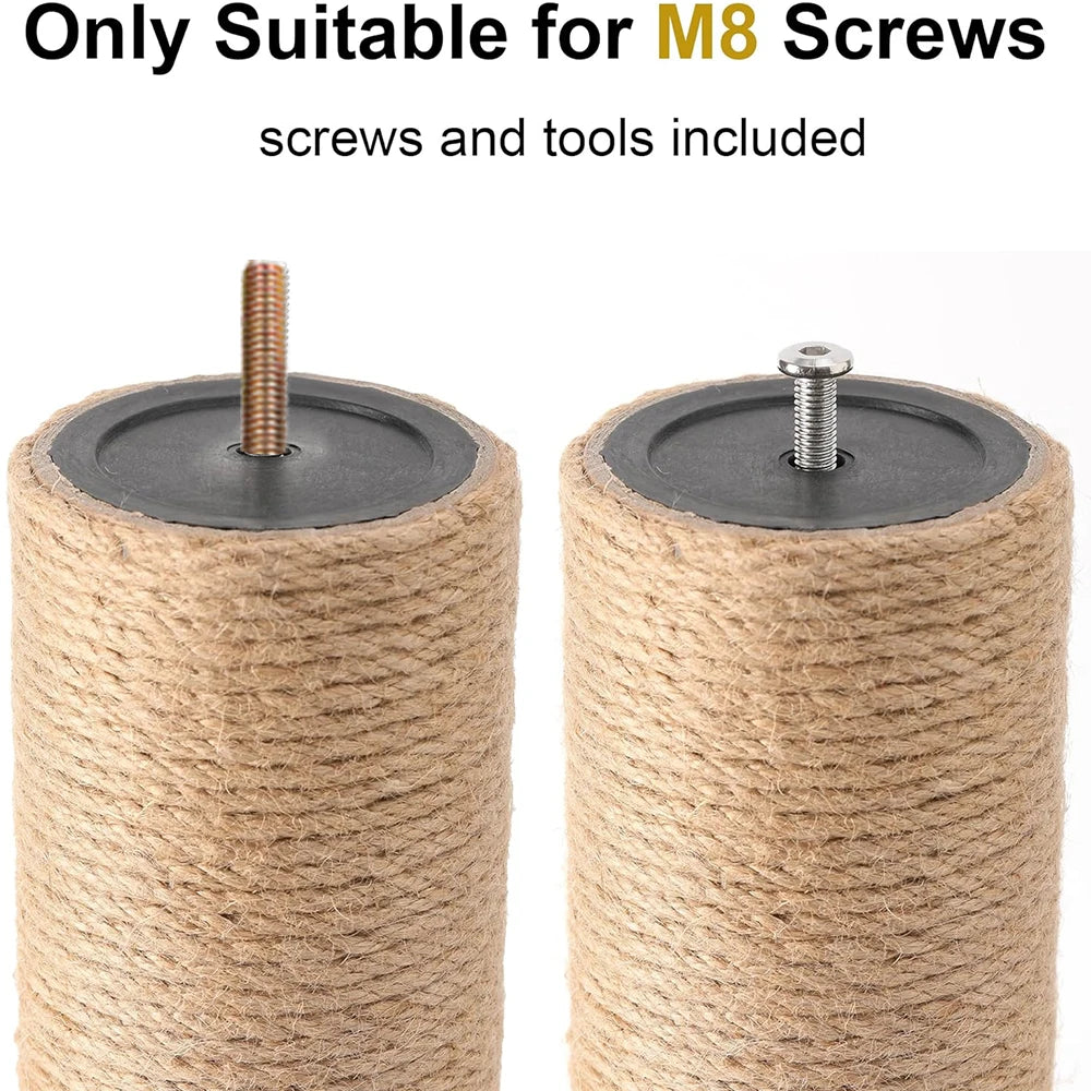 2PCS cat scratch pole, DIY accessories for cat climbing frame, suitable for cat climbing frame or Replacing Old and Damaged Cat Scratch Poles