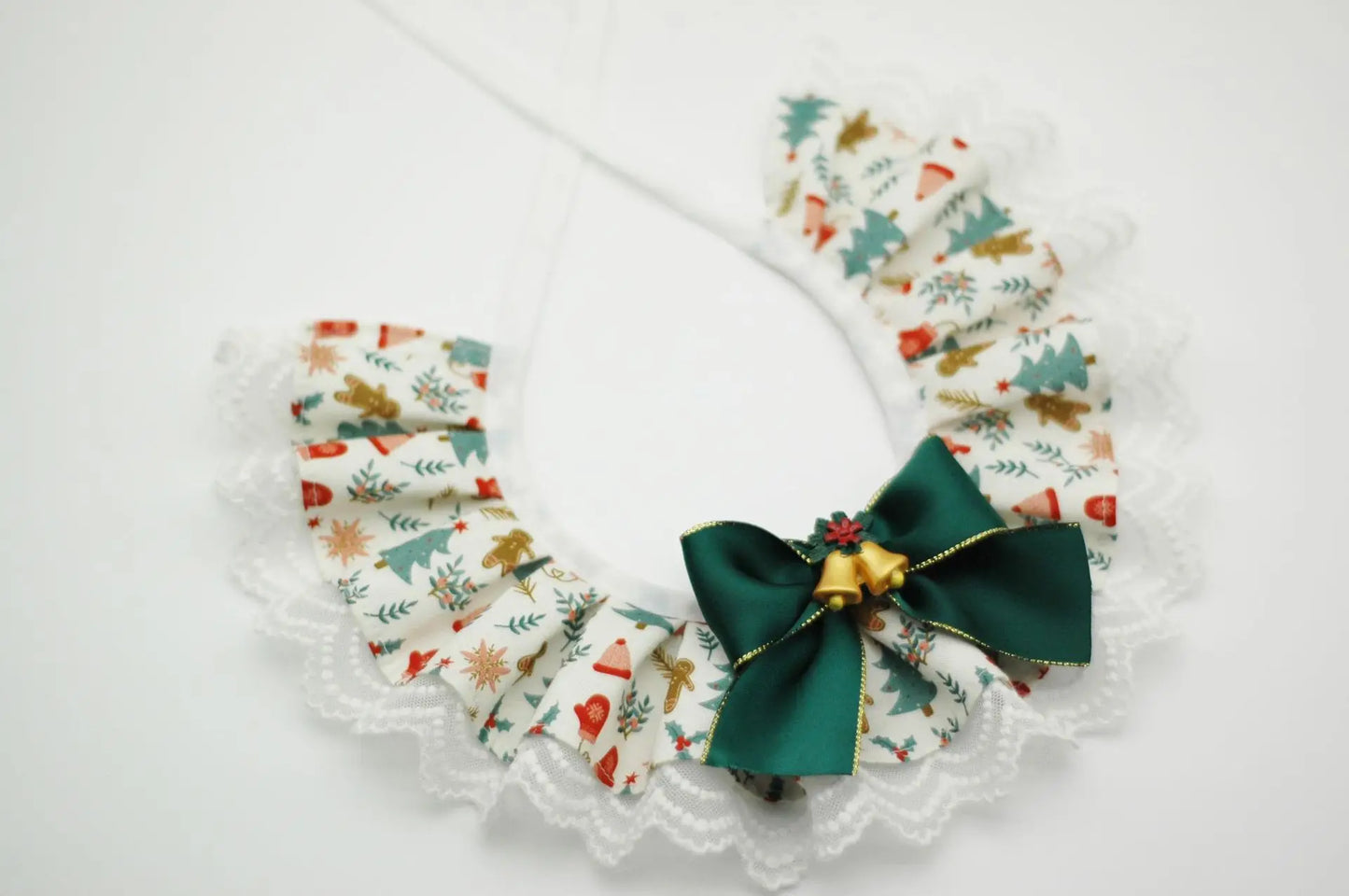 New Cat Necklace for Dog Christmas Water Towel Lace Water Towel Collar Adjustable Scarf Christmas Gift Photo Prop