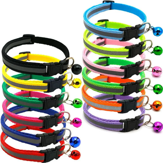 Reflective Flashing Easy Wear Nylon For Puppy Kitten Dog Accessories Pet Supplies Cat Collar Pet Collar