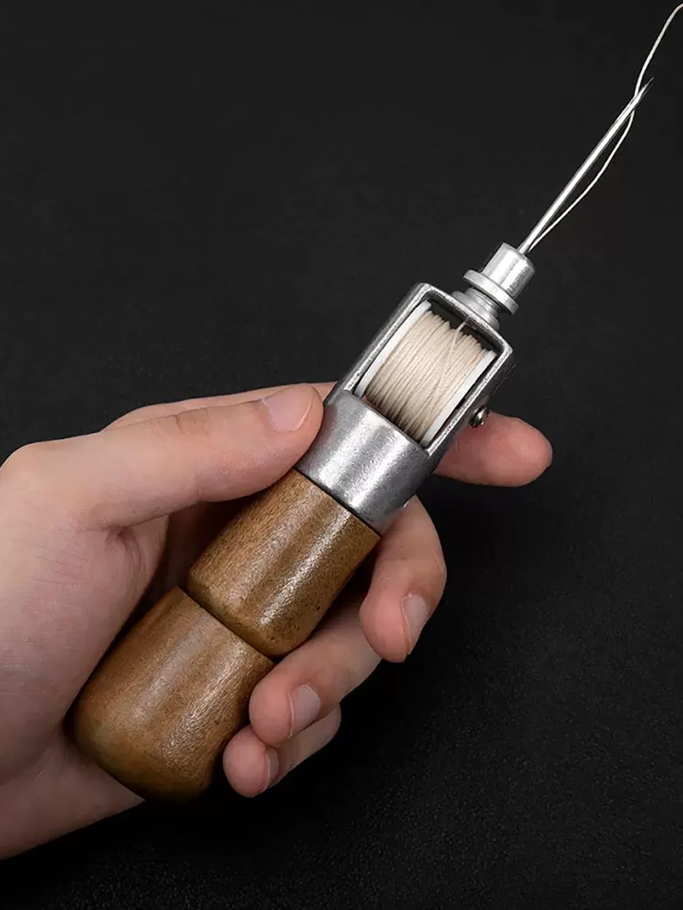 Professional Leather Sewing Awl Set, Quick Sewing Machine Sewing Tool, Suitable for DIY Handmade Repair, with 1 Set of Needles