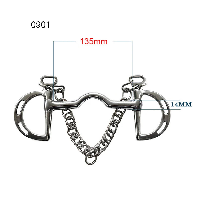 Professional Horse Bit Stainless Steel Chain Horse Snaffle Bit Equestrian Harness Equipment Product