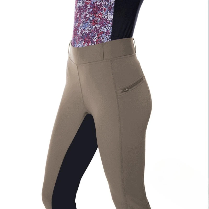 Women Slim Fit Stretch Equestrian Riding Pants Skinny Casual Paneled Trousers Essential Ware