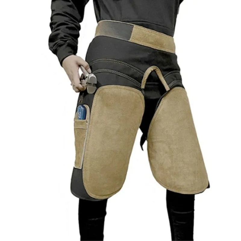 Horse farrier apron  Cowhide trimmer apron farrier tool trainer Cowhide horse spiked hoof apron Horse protective apron
