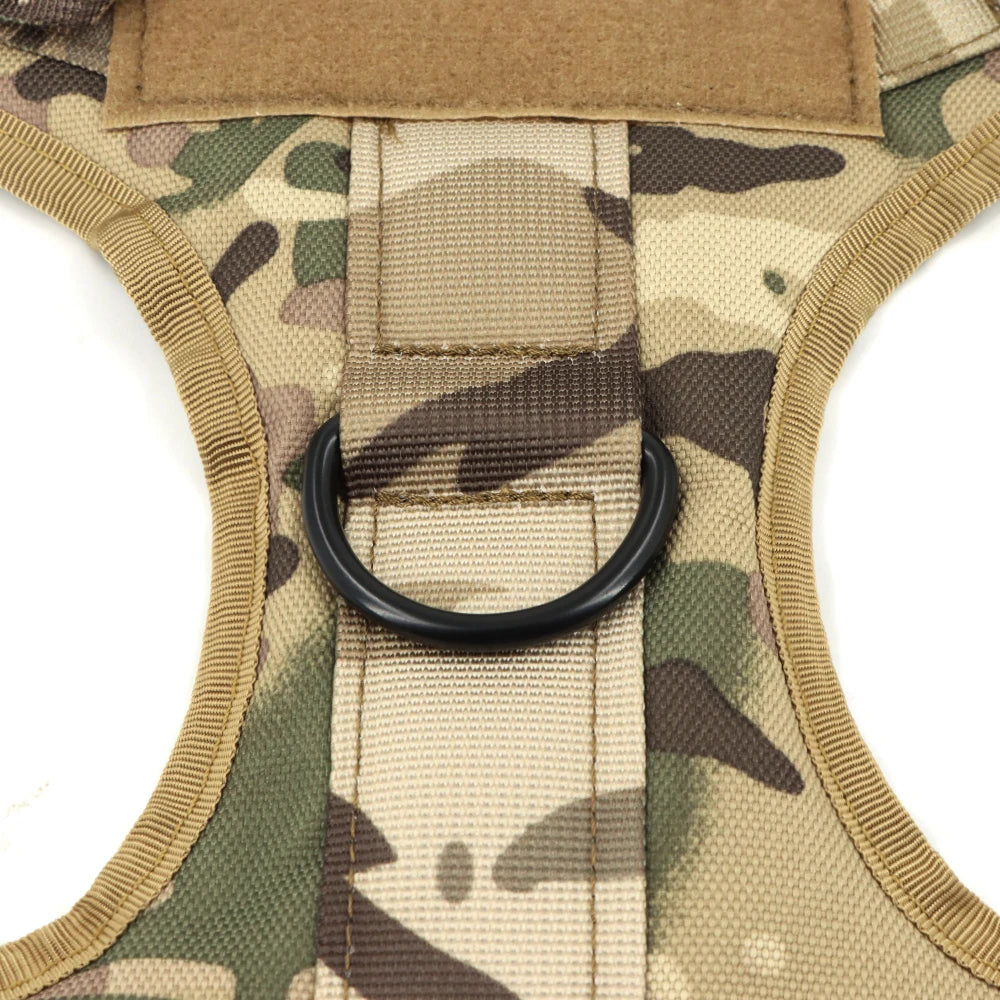Military Large Dog Harness Collar Leash Bags Patches Set Malinois Training Vests Tactical Dogs Harnesses Accessories