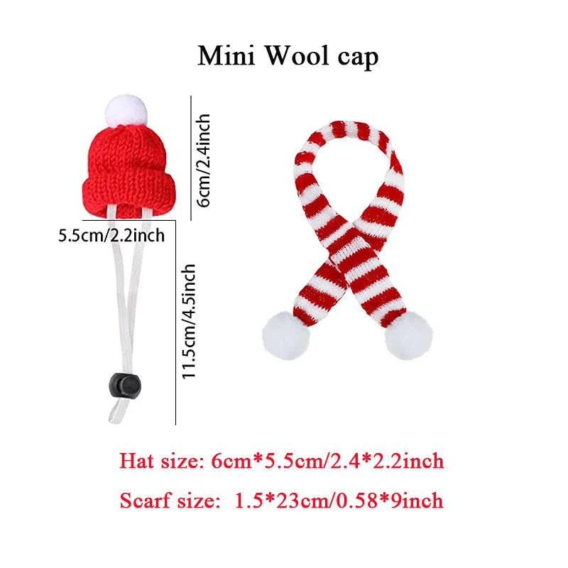 Hamster Guinea Pig Christmas Costume Mini Small Pet Items Hat Scarf Christmas Headwear Pet Outfits for Chinchilla Rabbit Accessories