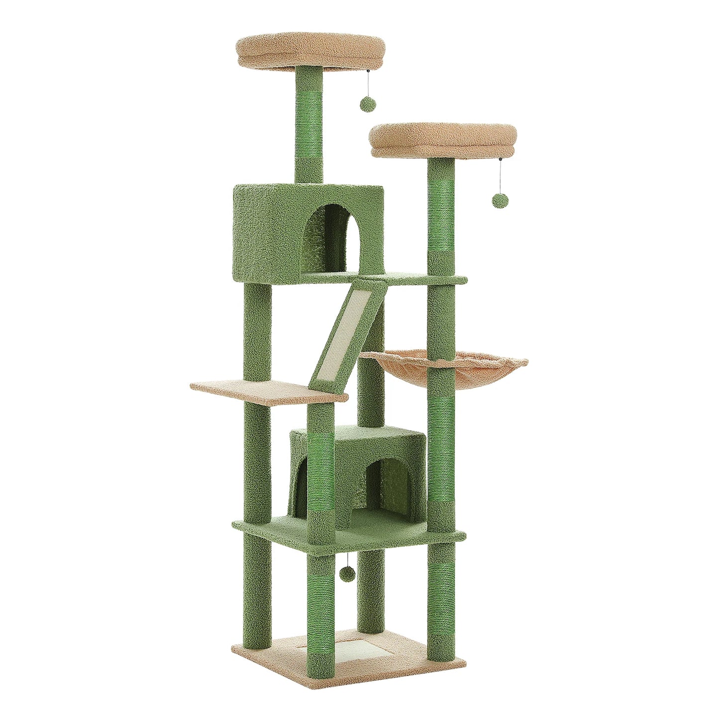 Large Cat Tree Tall Cat Tower for Indoor Cats Multi-Level Plush Cat Condo with Scratching Posts Scratching  Posts  Perches Caves