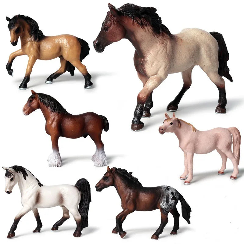 Miniature Horse Cowboy Stud Farm Stable Horseman Action Figures Animal Model Appaloosa Harvard Hannover Clydesdale Quarter Horse and more