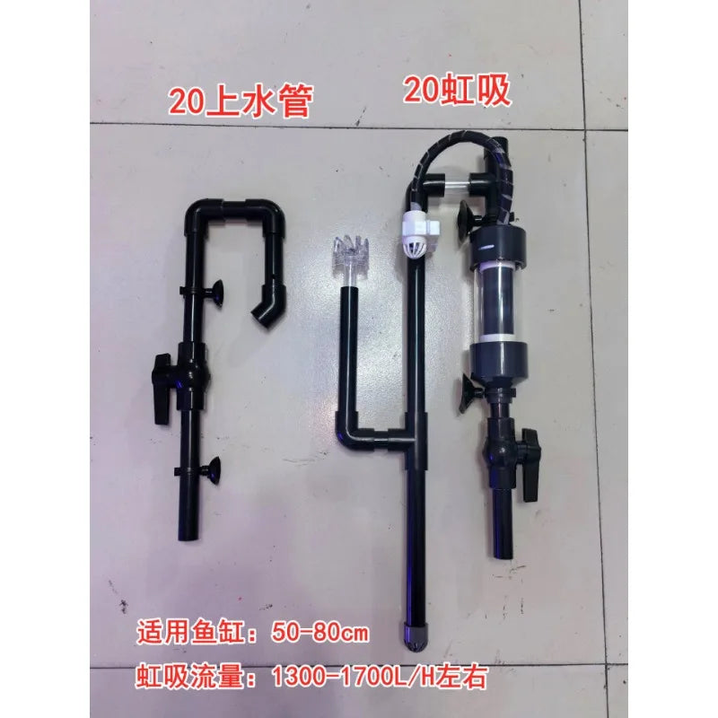 No punching, upper filter, bottom filter, siphon anti-overflow, automatic start-stop fish tank turnover box bottom filter