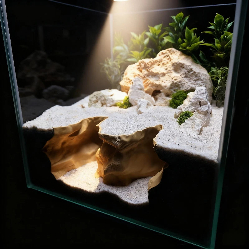Hiding House for Fish, Shrimp and Reptiles, Landscaping Ornament,3D-Printed Aquarium Decoration, Fish & Aquatic Pet Supplies, Reptile Supplies