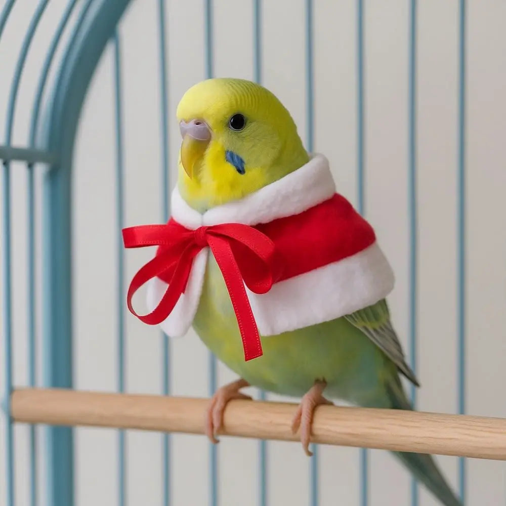 Warm Bird Cloak Festive Comfortable Pet Hamster Outfits Adjustable Windproof Parrot Outerwear for Guinea Pigs Rabbit Parrot