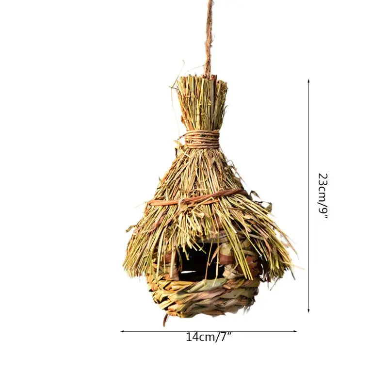 16 different Birds Nests Bird Cage Natural Grass Egg Cage Bird House Outdoor Decorative Weaved Hanging Parrot Nest Houses Pet Bedroom