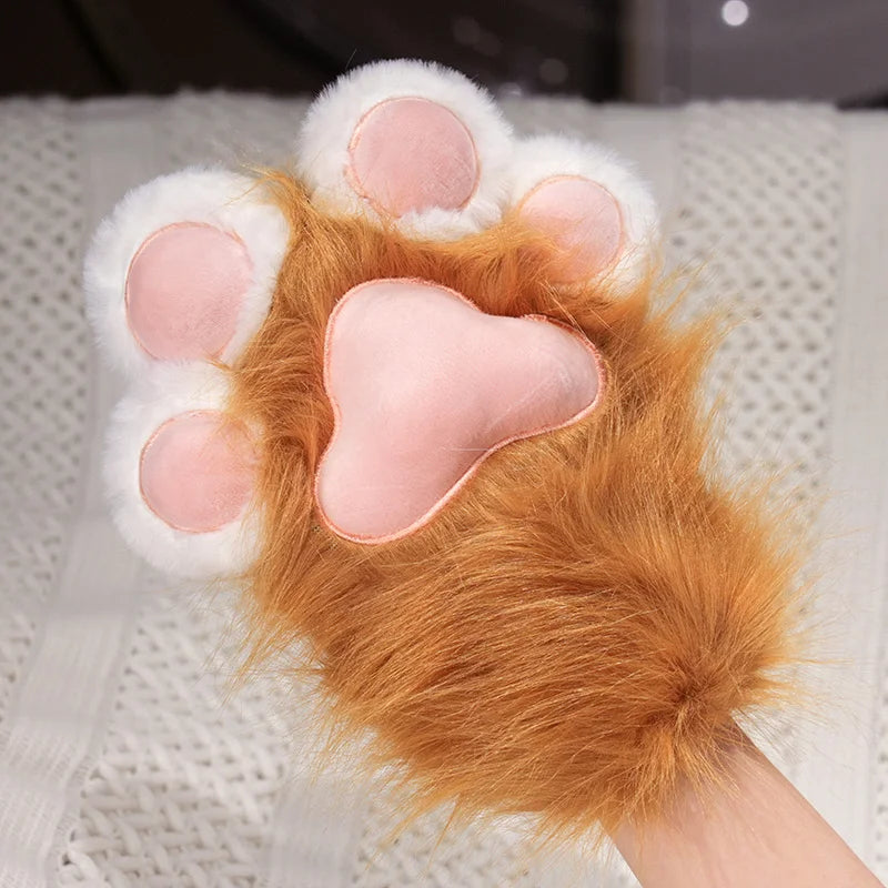 Fursuit Paw Gloves Boots Giant Wearable Accessories Plush Toys Furry Cosplay Cat Bear Shoes Cute Fluffy Animal Manga Party