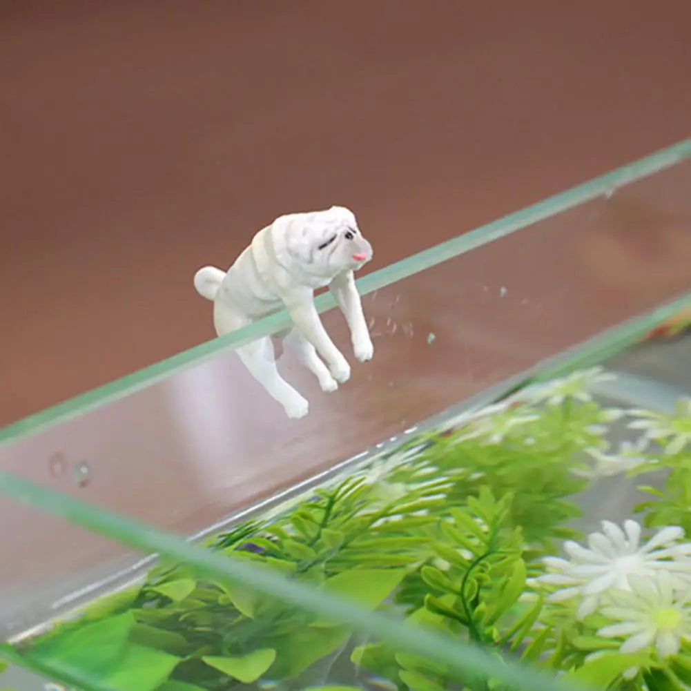 Mini Cartoon Dog Ornament Resin Figurine DIY Crafts Statue for Fish Tank Fishbowl Aquarium Accessories Home Decoration