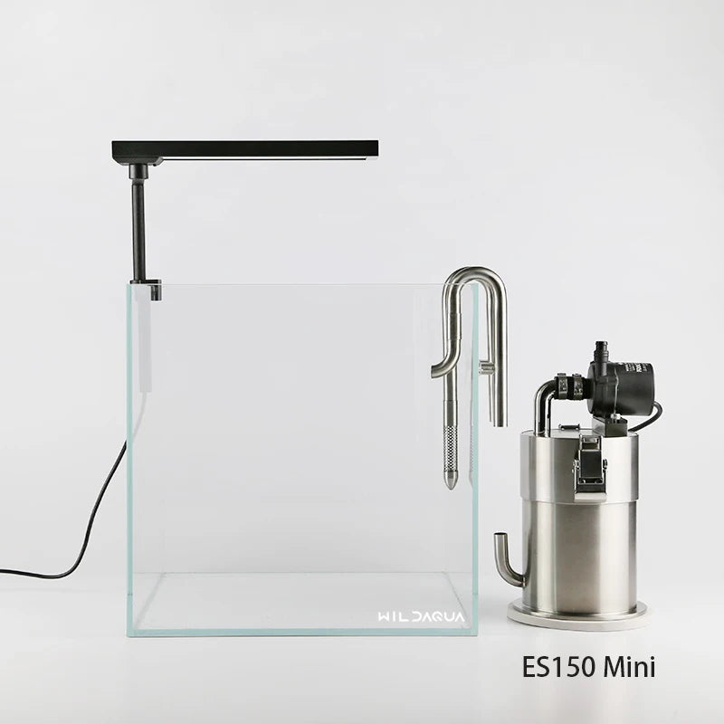 304 Stainless Steel Filter Barrel with Water Pump for Plant Aquarium Fish Tank
