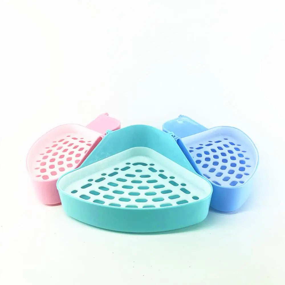 1 Bunny Litter Box Small Pet Toilet Triangle Potty Trainer Corner Litter Bedding Box For Rabbit Chinchilla Guinea Pig 24x18x11cm