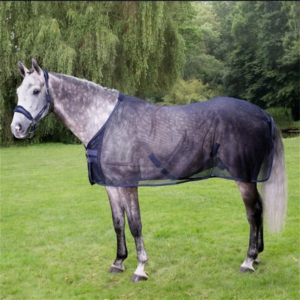Caparison Protective Tear-Resistant Mesh Horse Fly Sheet Comfy Equine Summer Sheet Breathable and UV Resistance