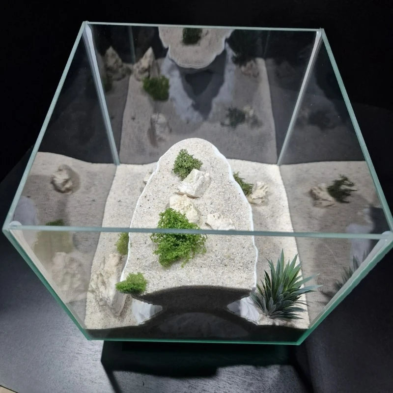 Fish Tank Cliff  & Underground Cave Shelter for Fish Shrimp Reptile Hiding, Landscaping Ornament 3D Printed Aquarium Decoration